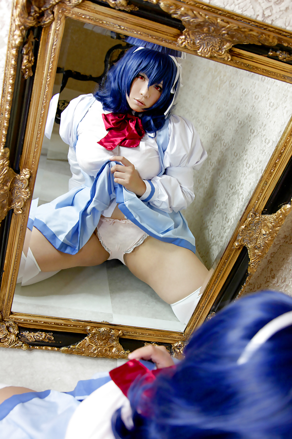 Japanese Big Tits Blue Hair Cosplay #9142305