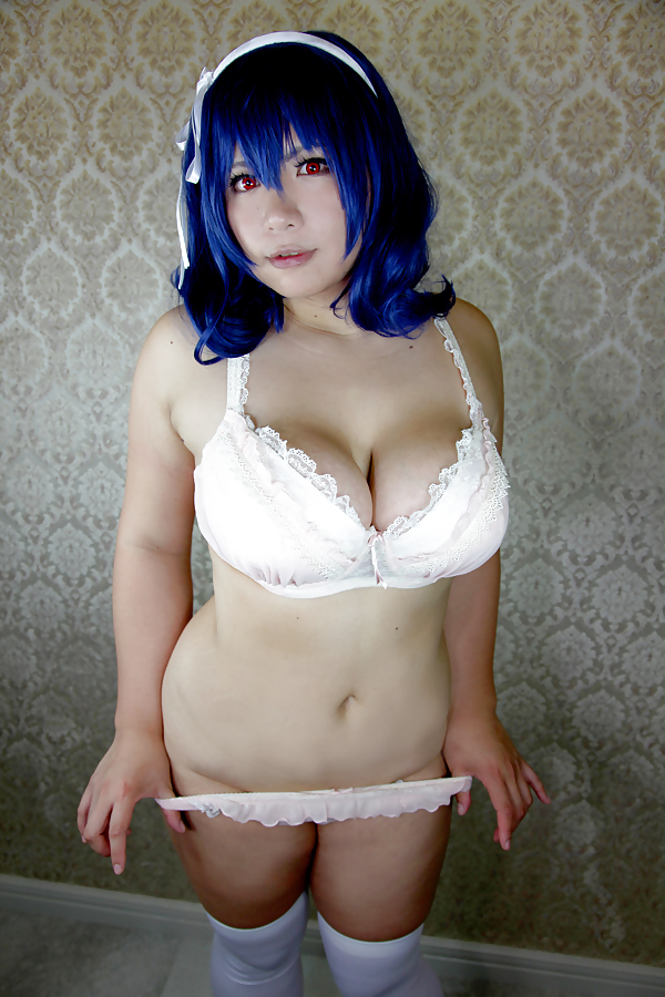 Japanische Big Tits Blaue Haare Cosplay #9142310