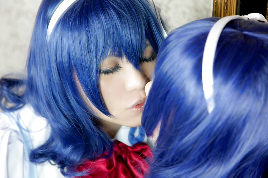 Japanese Big Tits Blue Hair Cosplay #9142318