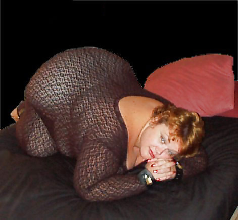 BBW in net stockings and tied up a bit #14555407