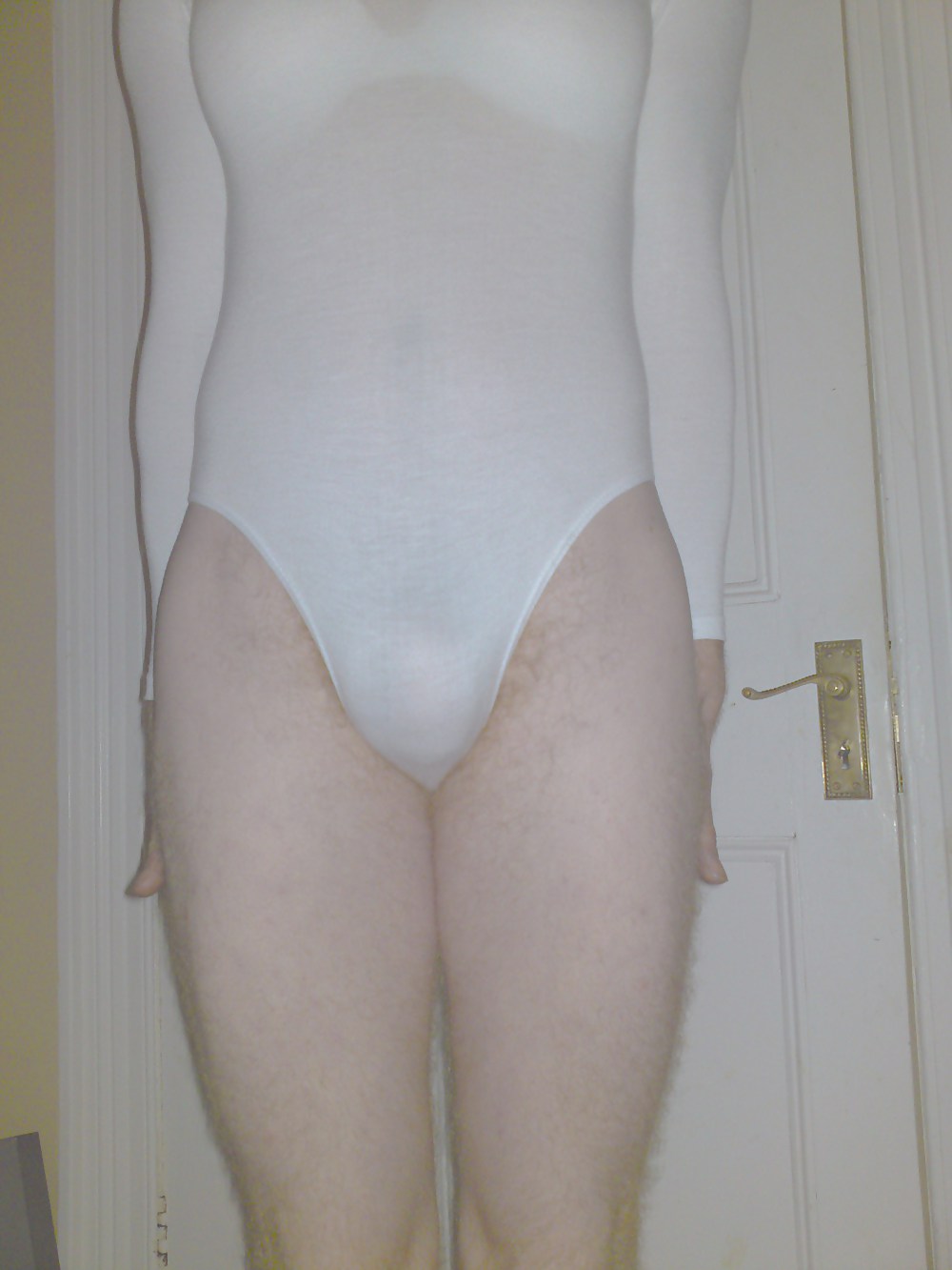 White bodysuit leotard cotton #3670387