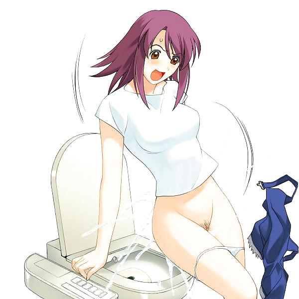 Anime girls on the toilet #15255602