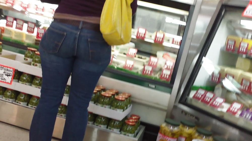 Ass & Butt in tight Blue Jeans looking fine  #11220252