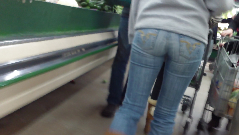 Ass & Butt in tight Blue Jeans looking fine  #11220804