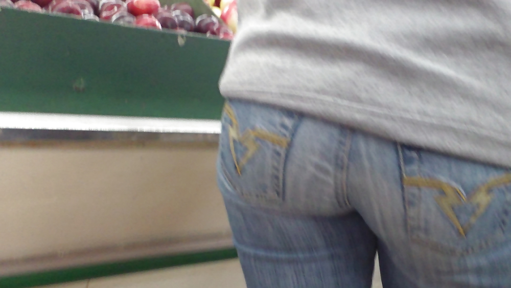Ass & Butt in tight Blue Jeans looking fine  #11220821