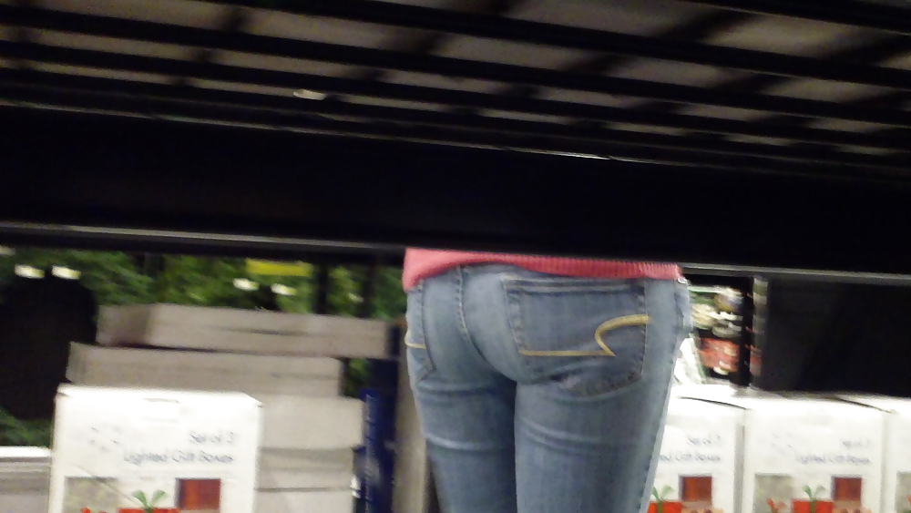 Ass & Butt in tight Blue Jeans looking fine  #11222144