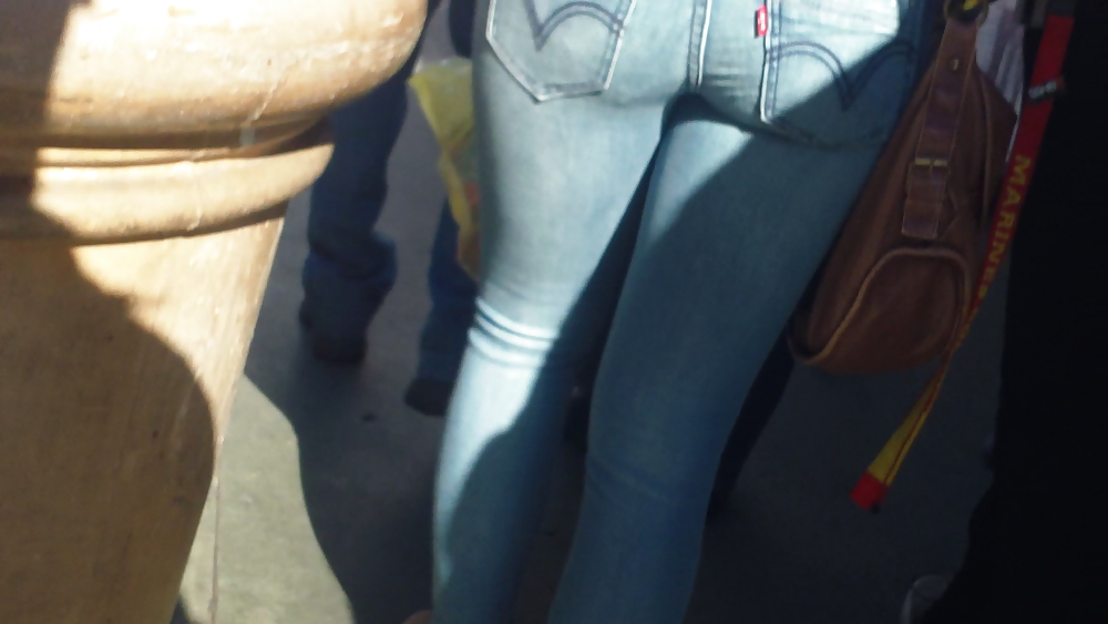 Ass & Butt in tight Blue Jeans looking fine  #11222760