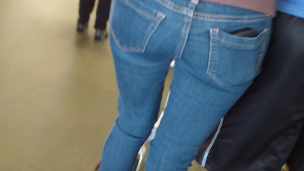 Ass & Butt in tight Blue Jeans looking fine  #11223442