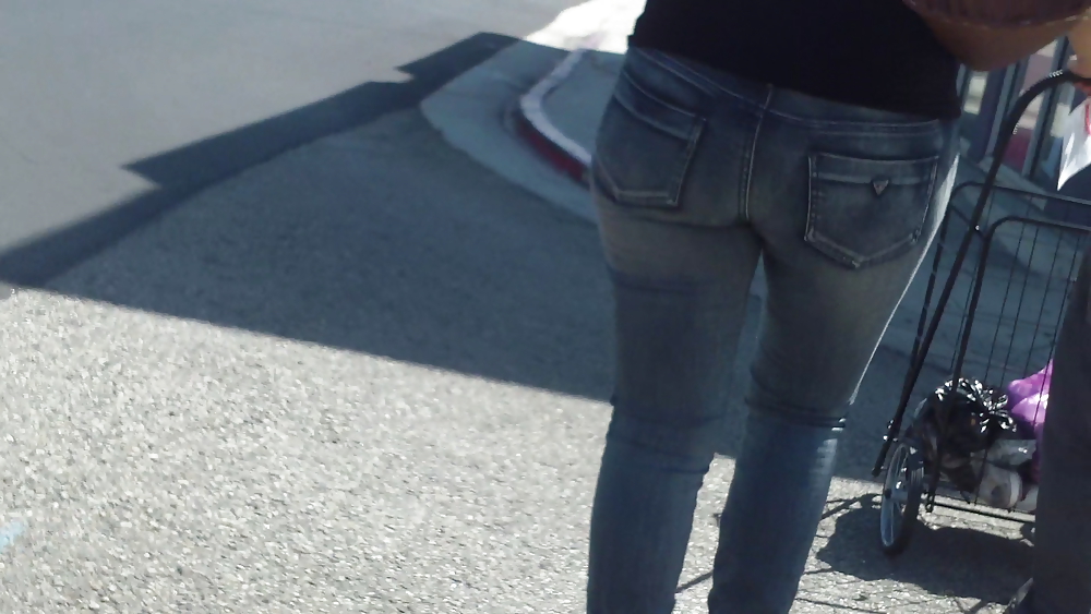 Ass & Butt in tight Blue Jeans looking fine  #11224262