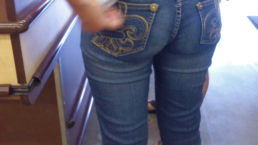 Ass & Butt in tight Blue Jeans looking fine  #11224757