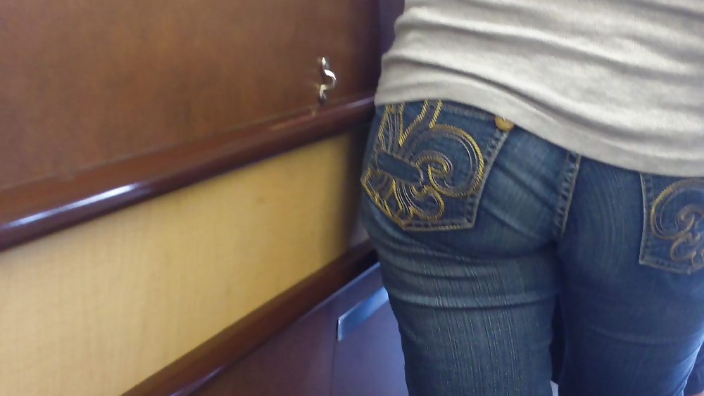 Ass & Butt in tight Blue Jeans looking fine  #11224765