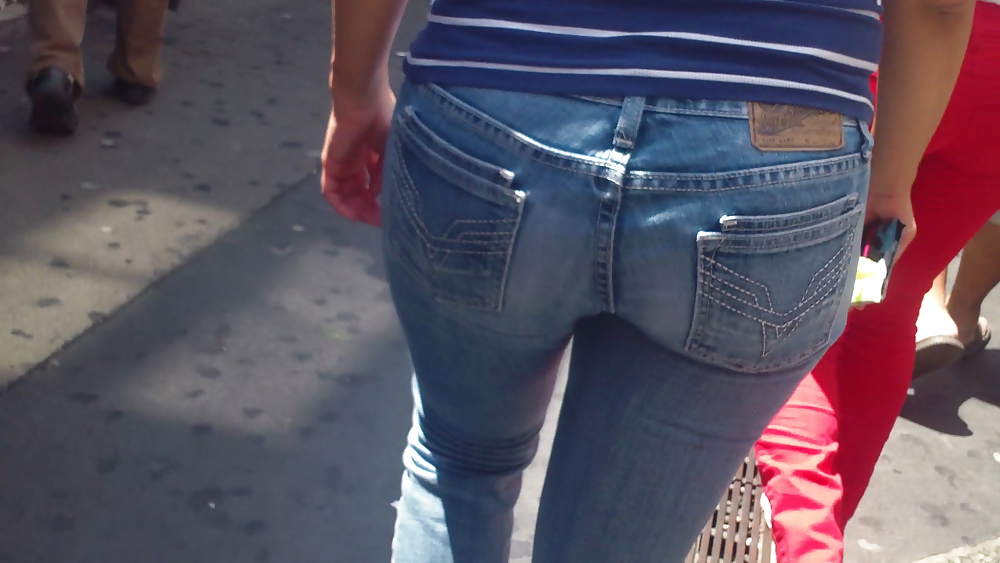 Ass & Butt in tight Blue Jeans looking fine  #11226700