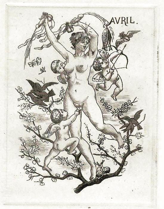 Erotic Calendars 1 - France c. 1880 #6865083