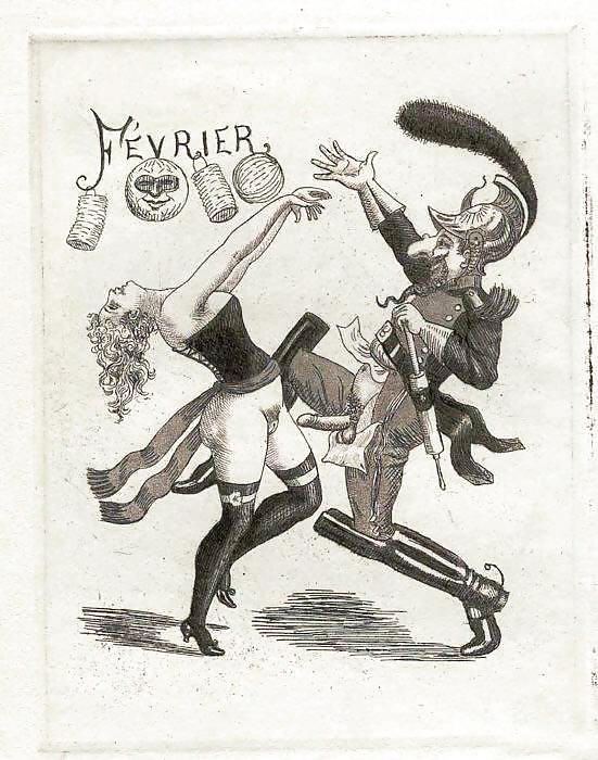 Erotic Calendars 1 - France c. 1880 #6865099