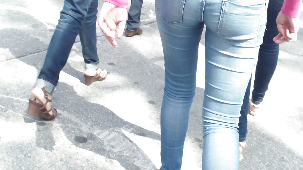 Assorted butts & ass on the street  #17634424