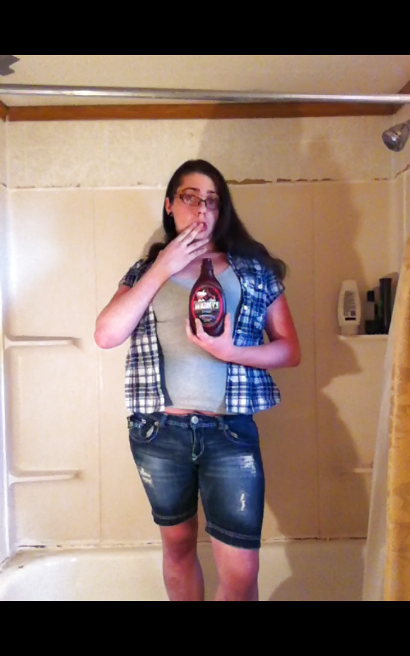 T-girl gets messy with chocolate and cake batter #16049469