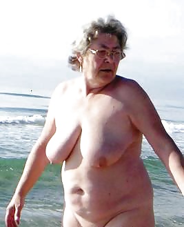 Naked grannies on beach #21602963