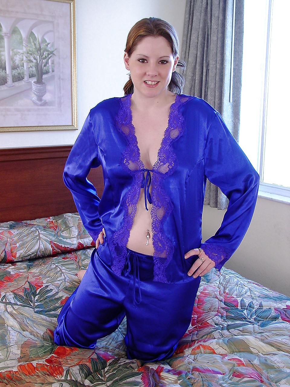 Blue Silk Pyjamas #15806625