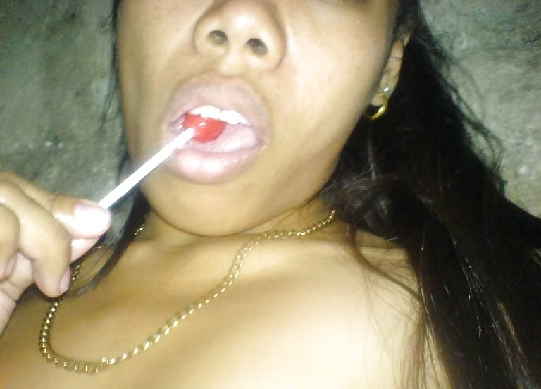 Asian slut sticks lollipop up poontang #4556166