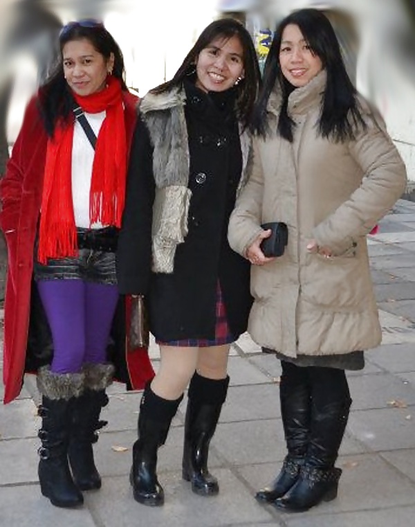 ASIAN BABES WEARING BOOTS IN GREEK STREETS II #18608987
