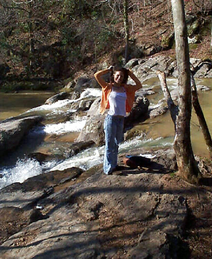 Brunette skinny-dipping in river #6164782