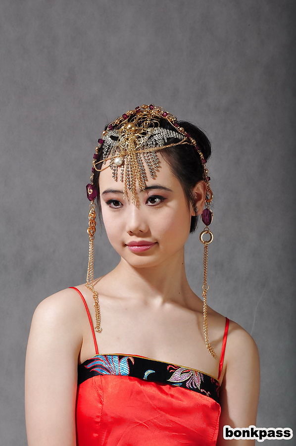 Chinese girl in traditional dress gets naked #16458086