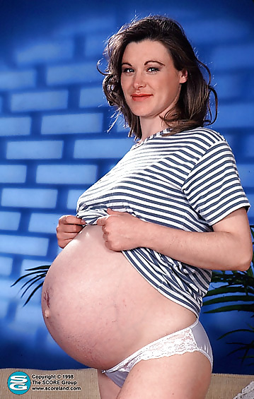 Brunette Debbie is very pregnant #17082445