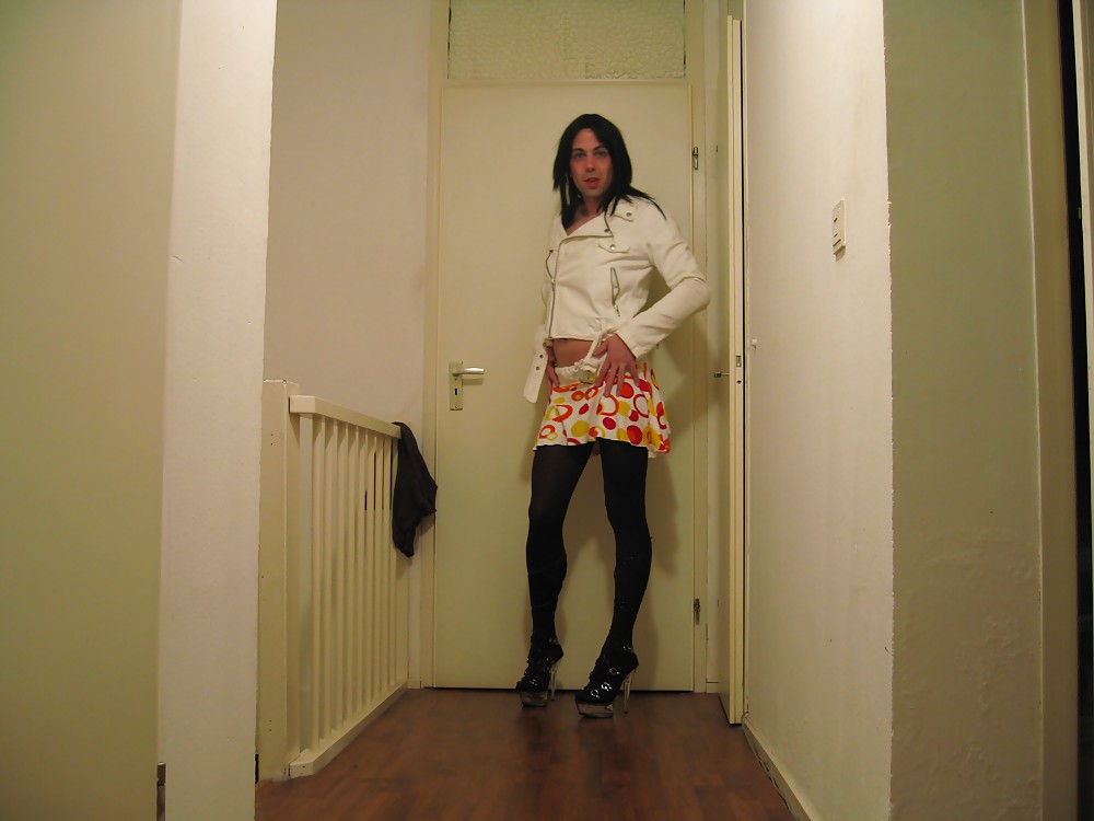 Miniskirt and white summer jacket  #4218867