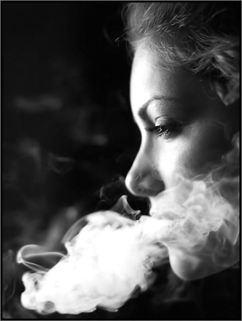 Beautiful Women Smoking B&W 010 #5550795