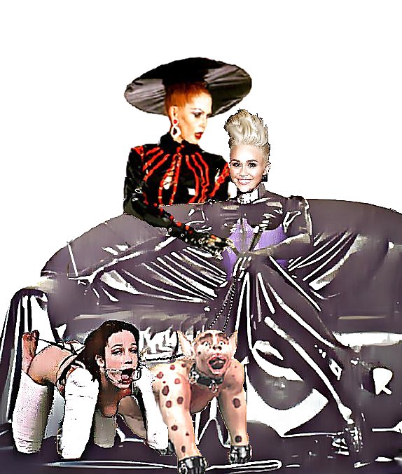 Miley and Antoniette Femdoms with Slaves  #18537547