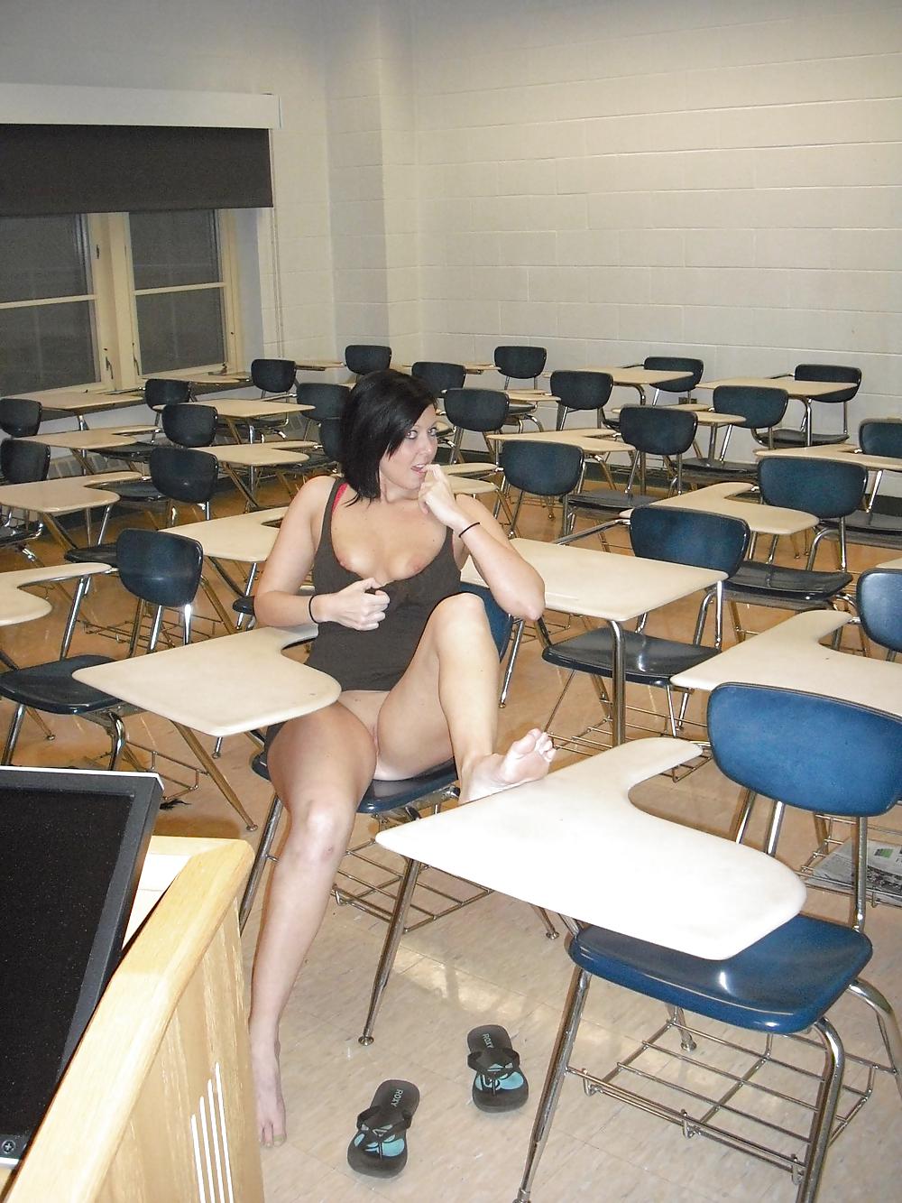 Teen Nude in Class Room #19263513