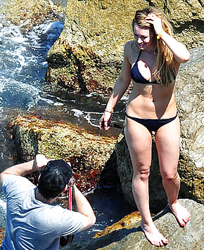 Hilary Duff wearing a bikini in Italy #7313649