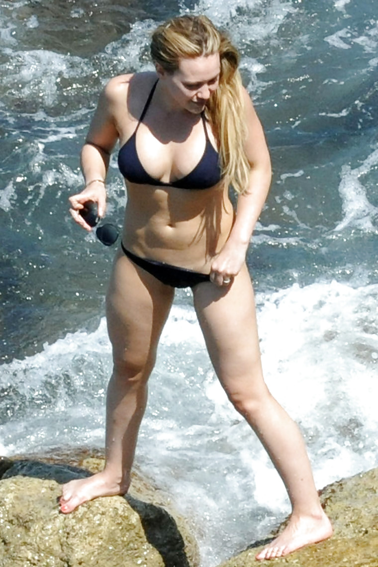 Hilary Duff wearing a bikini in Italy #7313817