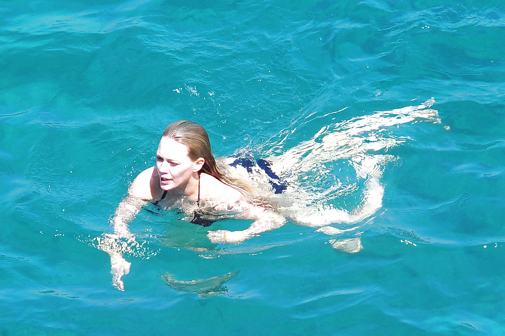 Hilary Duff wearing a bikini in Italy #7313994
