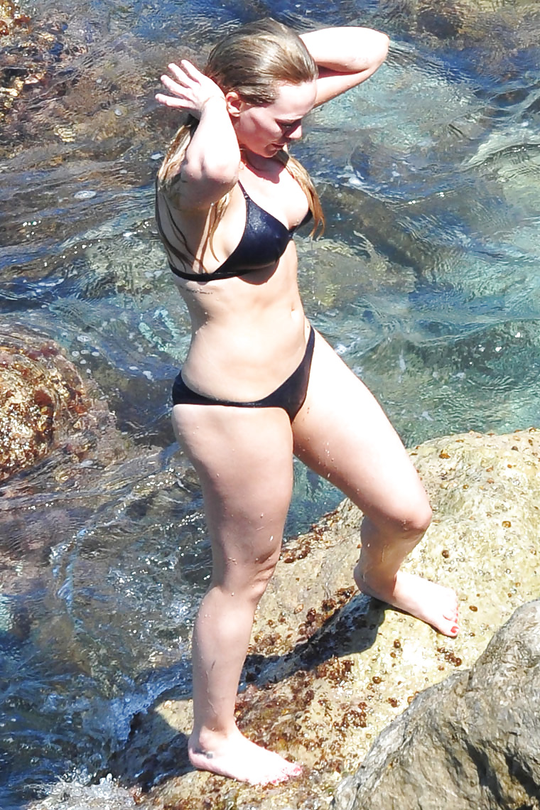 Hilary Duff wearing a bikini in Italy #7314055