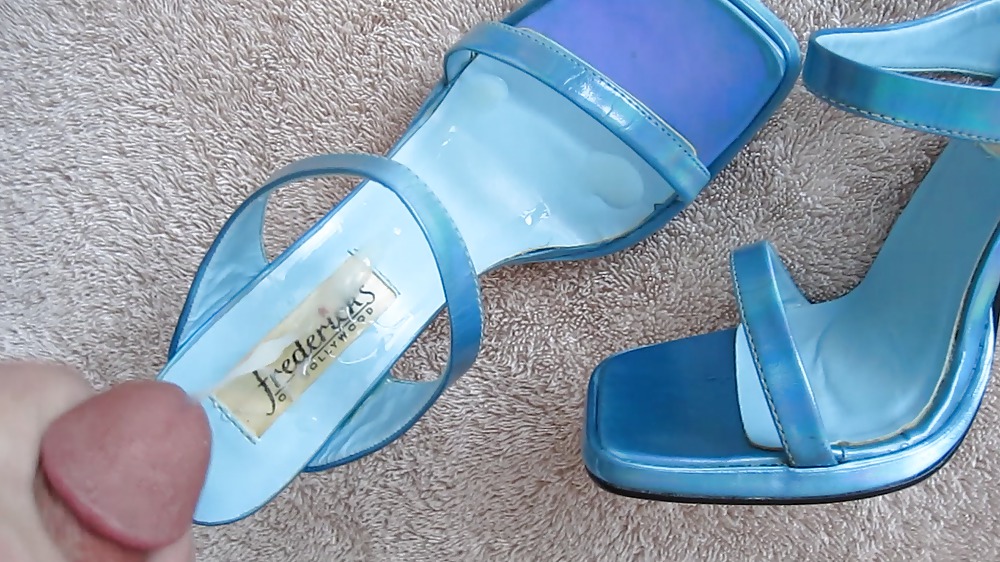 Blue Fredericks Heels Cummed Once more