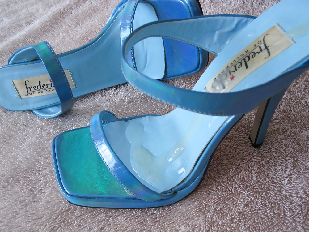 Blue Fredericks Heels Cummed Again #18317594