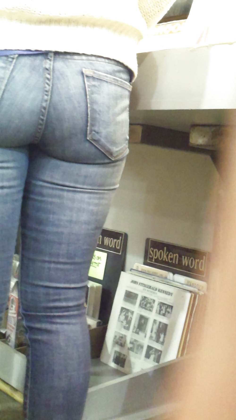 Smooth teen ass & butt in blue jeans #20904376