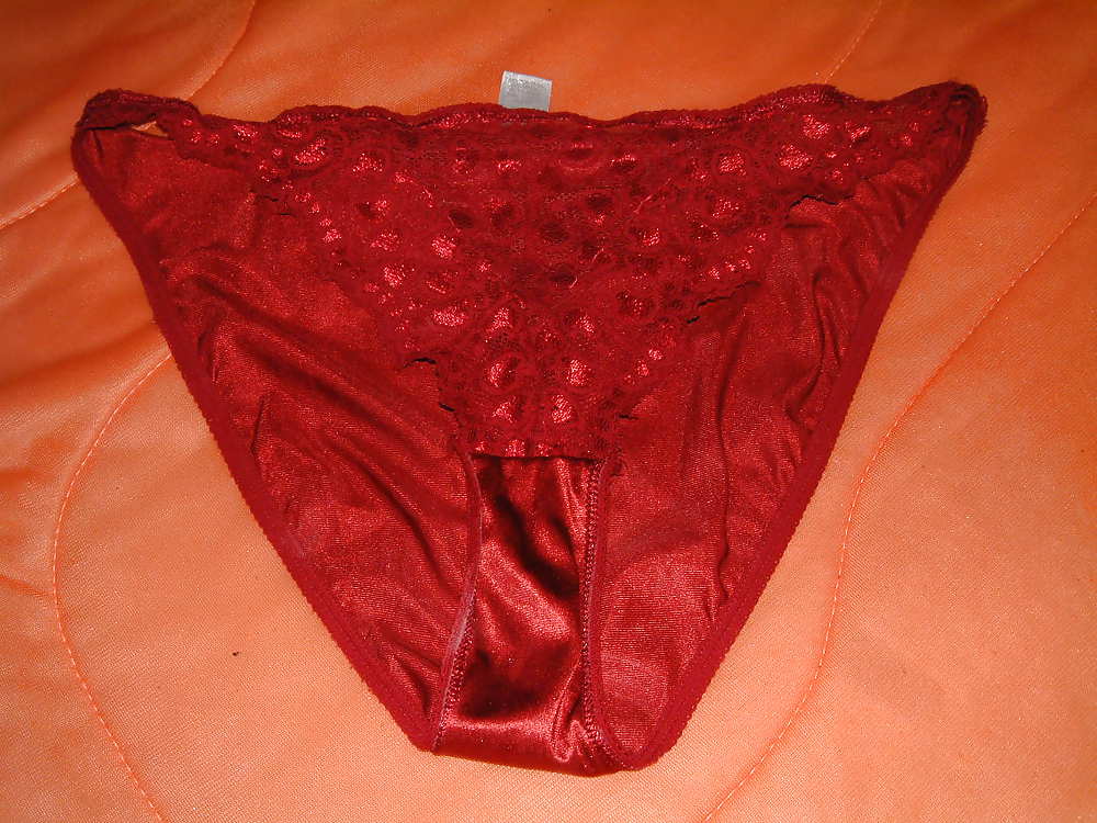 Red Silky Panty Cum 1 #18429970
