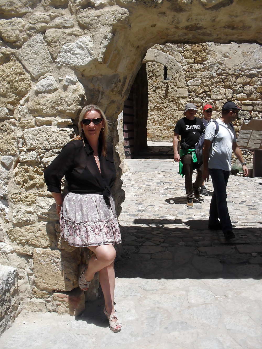 Mia flashing at a castle in lisbon #19458288