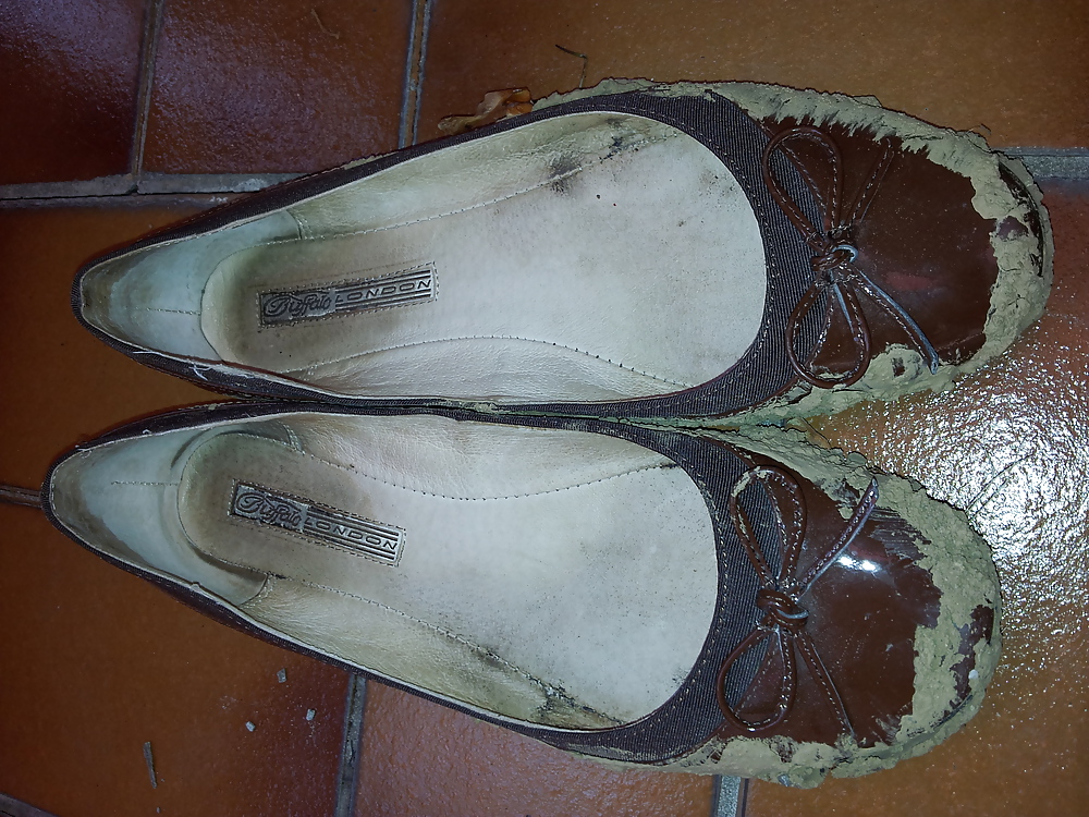 Wifes mud sludge dirty ballerinas flats shoes #22291811