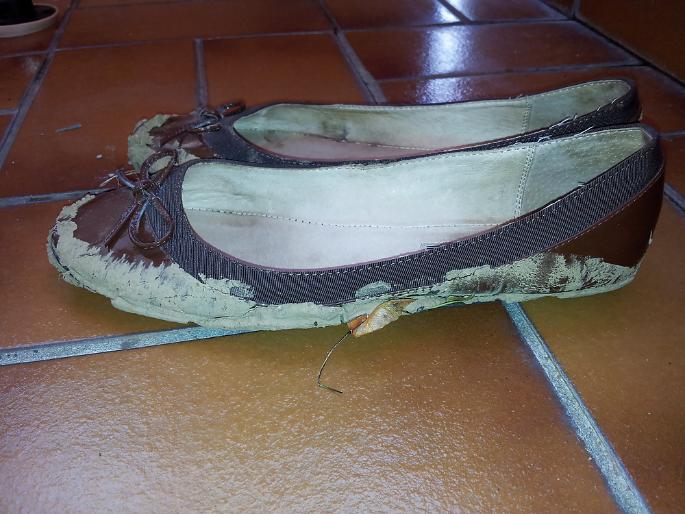 Wifes mud sludge dirty ballerinas flats shoes #22291819