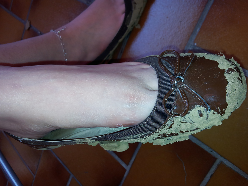 Wifes mud sludge dirty ballerinas flats shoes #22291865