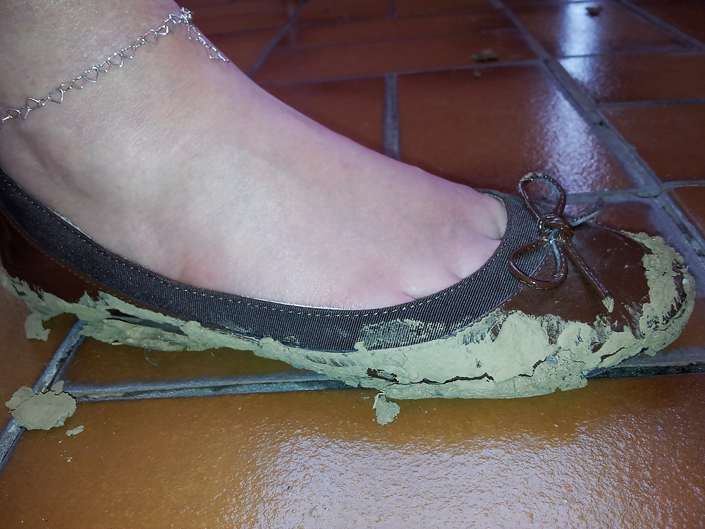 Wifes mud sludge dirty ballerinas flats shoes #22291873