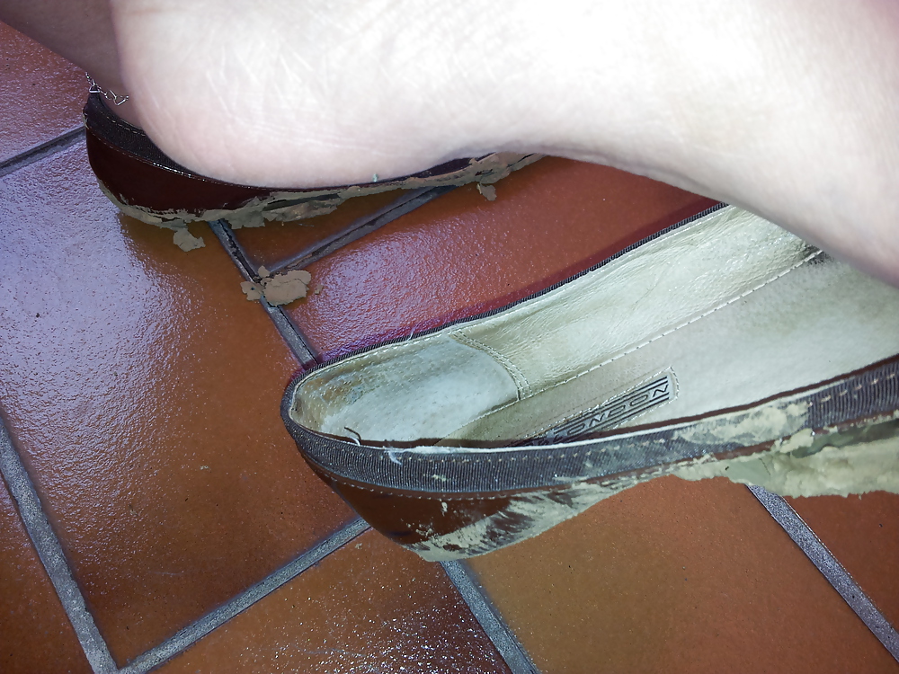 Wifes mud sludge dirty ballerinas flats shoes #22291886