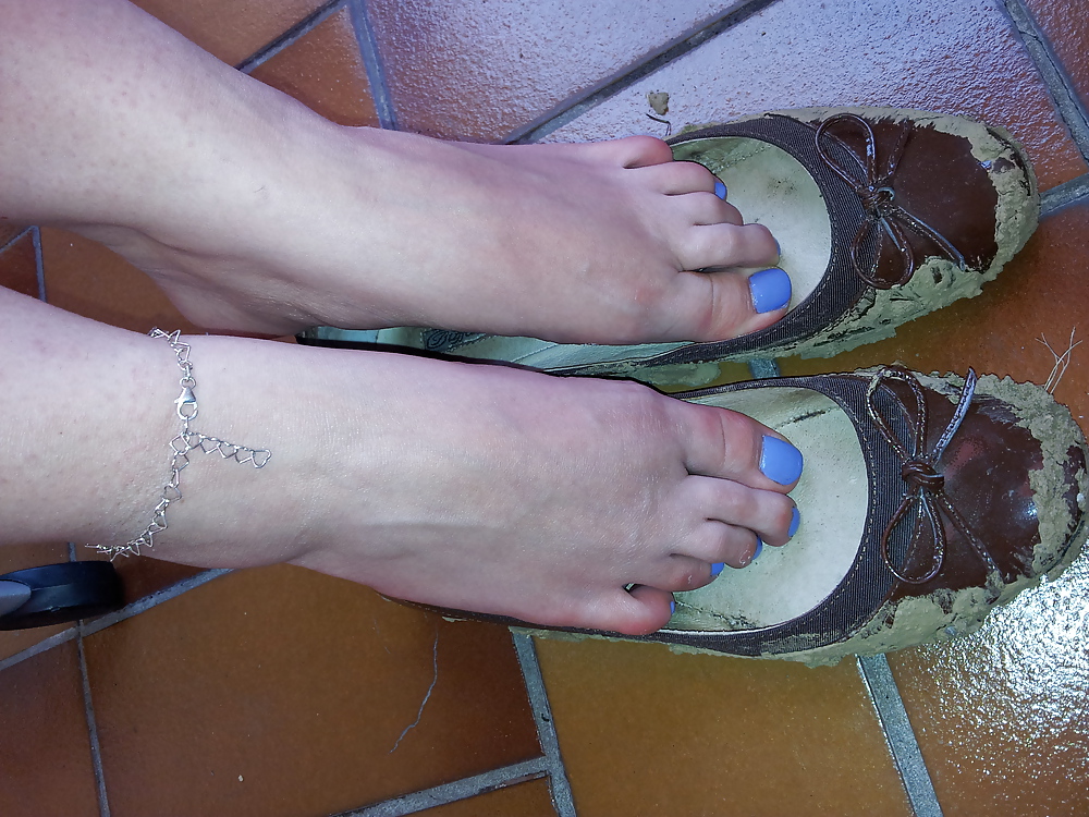 Wifes mud sludge dirty ballerinas flats shoes #22291901