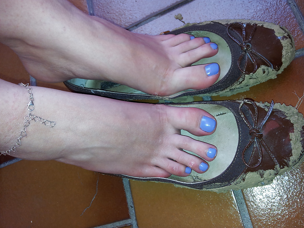 Wifes mud sludge dirty ballerinas flats shoes #22291906