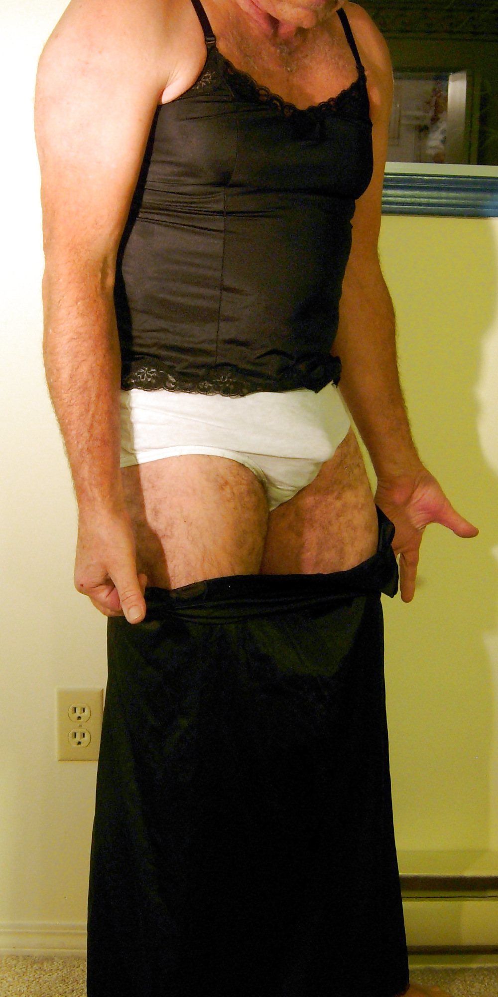 Getting turned on in Women's panties, slip and top #12838001