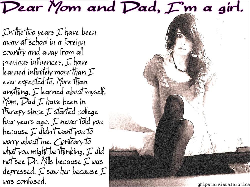 DEAR MOM AND DAD I'M A GIRL #12123405