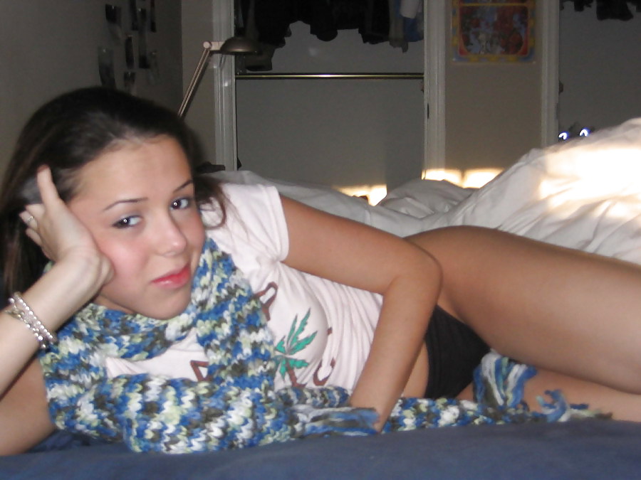 Very cute lady shying faraway from a strip #9719341